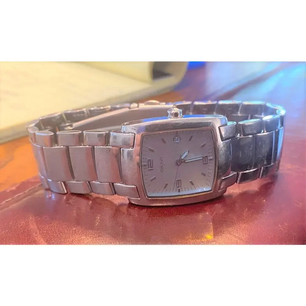 Men's 26mm DKNY Watch, Solid Stainless Steel, WR to 5ATM